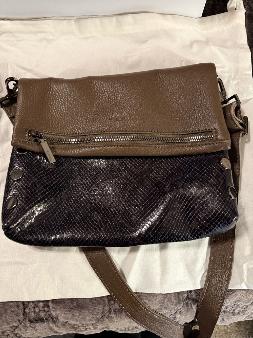 Hammitt VIP Med Olivine Snake Crossbody - color is discontinued